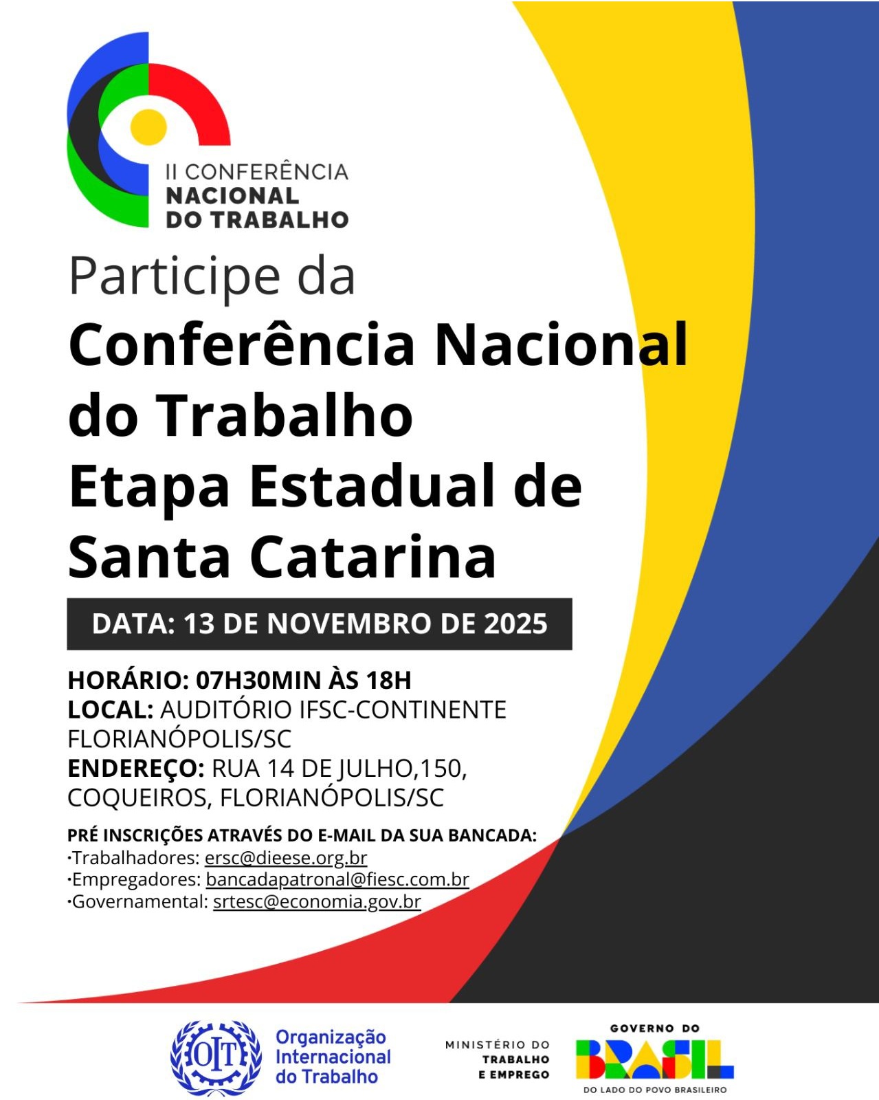 II Conferência Nacional do Trabalho - etapa SC